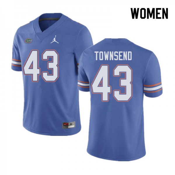Jordan Brand Women #43 Tommy Townsend Florida Gators College Football Jerseys Blue